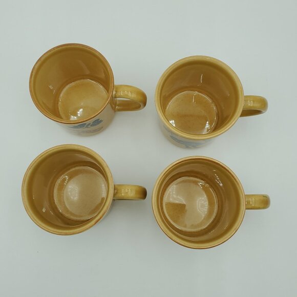 Pfaltzgraff America Mugs Dog Rooster Ostrich Partridge Stencil Mugs AFAM Stamp - Picture 3 of 9